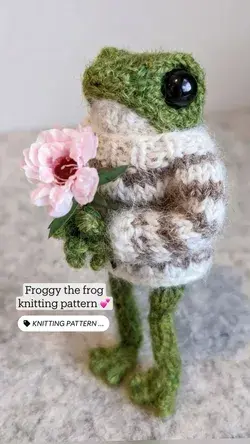 Froggy the frog knitting pattern 💕