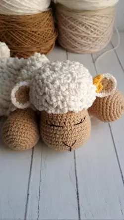 Sheep security blanket amigurumi crochet Cute baby toys