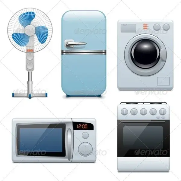 Vector Household Appliances Icons, Vectors | GraphicRiver