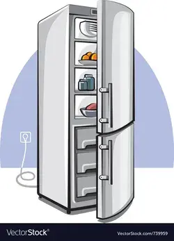 Two door refrigerator Royalty Free Vector Image