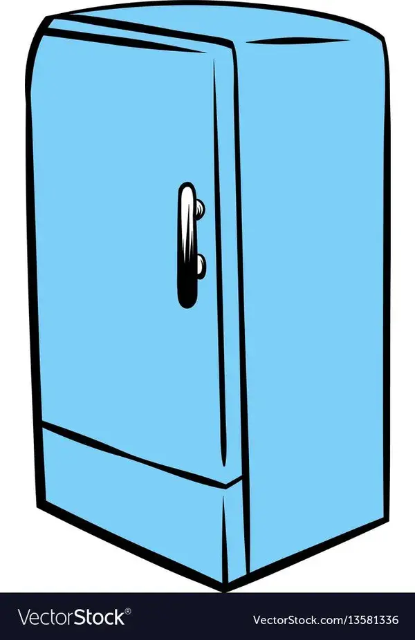 Blue fridge icon cartoon Royalty Free Vector Image