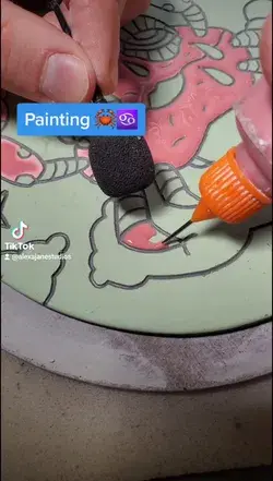 ASMR- Painting Clay CRAB