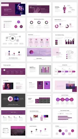 Purple Color Tone Pitch Deck Google Slides Template