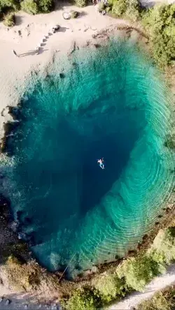 👁 The eye of the Earth. Would you dare to swim here?  📍Croatia.  Real Nature🐾