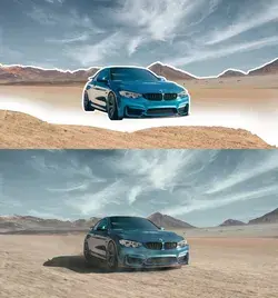 BMW M4 F82 photo manipulation