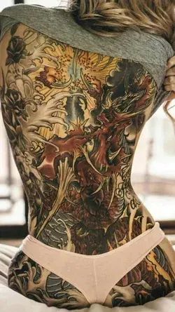 Awesome Back Tattoo! Sexy Girl with Tattoos! Tattoo is life!