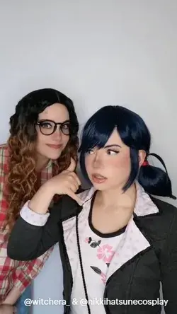 Hello / Alya & Marinette cosplay  (@witchera_ and @nikkihatsunecosplay on YT, TT and IG)