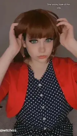 She slowly took off her wig and she was completely BALD (@witchera_ on YouTube, Instagram & Tiktok)