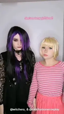 She's not my girlfriend !  (@witchera_ and @nikkihatsunecosplay on YT, TT and IG)