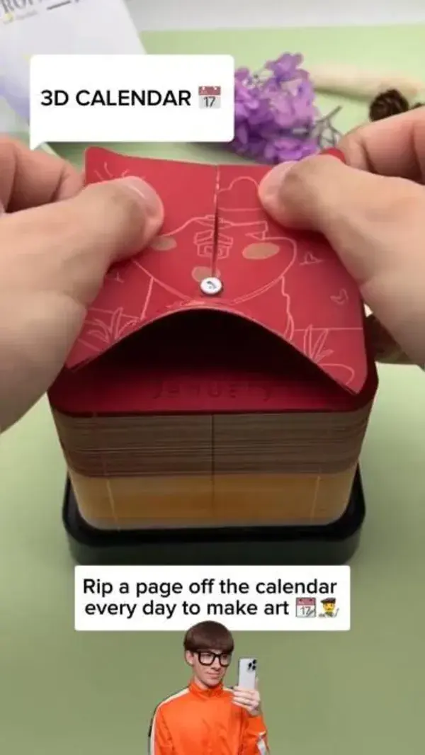 This Calendar Turns Into An Art Piece.