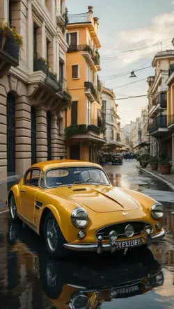 Golden Italian Car