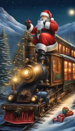Santa Claus is coming by train