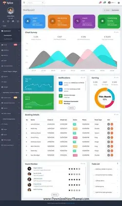 Spice Hotel | Bootstrap 5 Admin Dashboard Template With Material Components + UI Kit by redstartheme