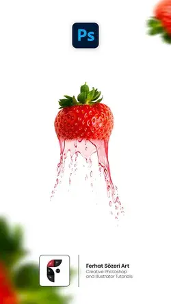 Strawberry Splash #photoshop #strawberry