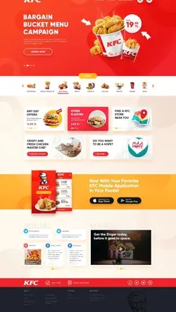 KFC Turkey Website Redesign using Html, CSS