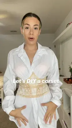 Let’s DIY a corset - thrift flip corset 🤍