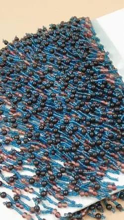 Tricolor Beaded Trim, Sold by the yard