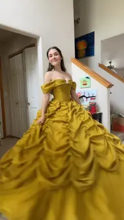 Beauty and the Beast Belle Ballgown GRWM Princess Cosplay Dress Try-on