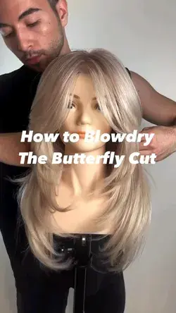 How to blowdry the butterfly haircut 🦋💨