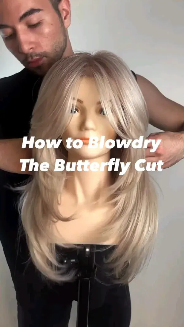 How to blowdry the butterfly haircut 🦋💨