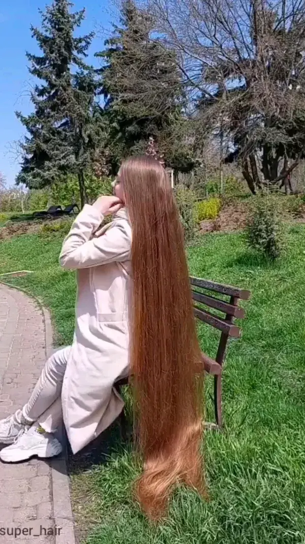 long hair on bench