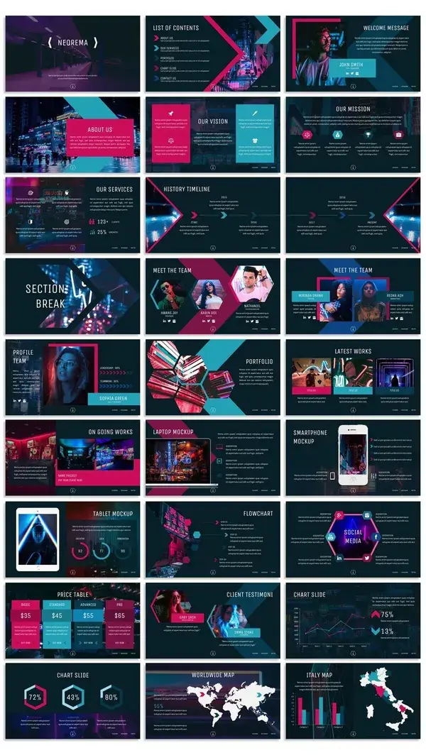 Dark & Modern Keynote Presentation Template