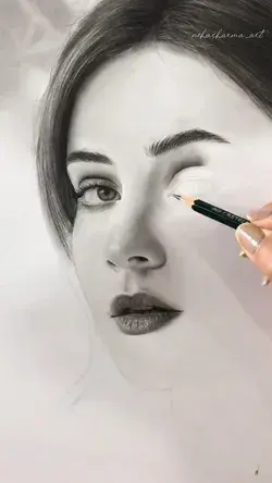 Portrait Girl Pencil Drawing Charcoal tutorial Art By nehasharma_art
