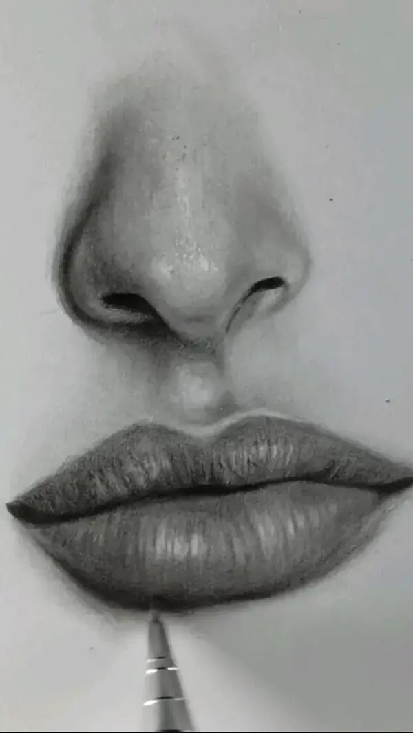 Nose and Lips Drawing 🥰