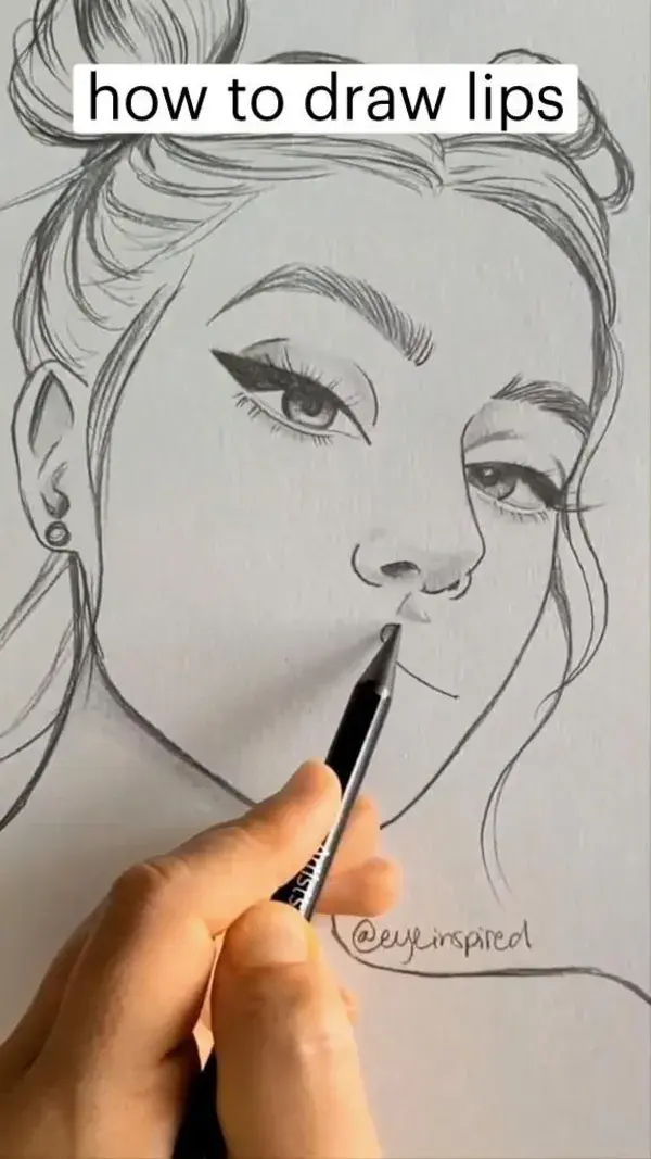 how to draw lips