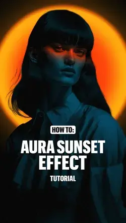 Graphic Design Tip: realistic Aura  Gradient Sunset Effect Tutorial for your Branding Image Project