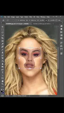 Shakira + Selena Gomez Using Photoshop