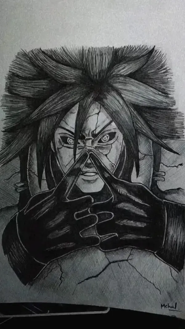 Anime sketches..Madara Uchiha!