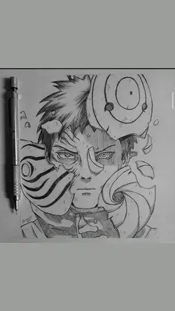 obito 3 masks sketch