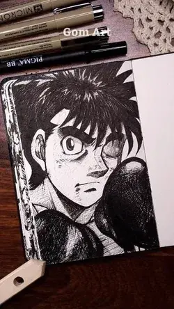 Ippo Makunouchi Drawing, Art Tutorial