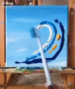 easy wave painting idea