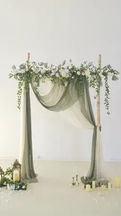 How to DIY Wedding Arch Decor-White & Sage Wedding