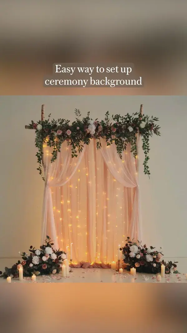 Easy way to set up wedding ceremony background