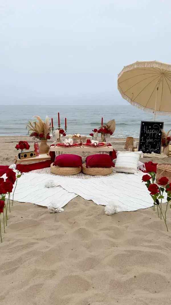 Red luxury picnic