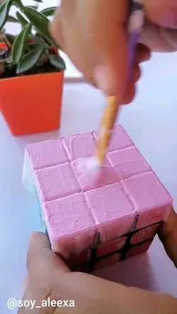 pintando cubo Rubik| cubo Rubik| cubo rosa| aesthetic| aesthetic rosa| ideas aesthetic para Rubik