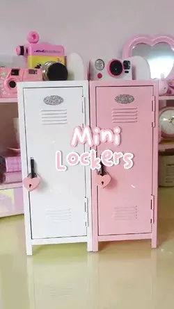 mini desk lockers aesthetic