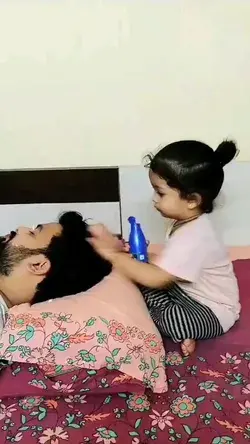 😍Cute father and daughter love video#Unconditional love❤ please follow🙏