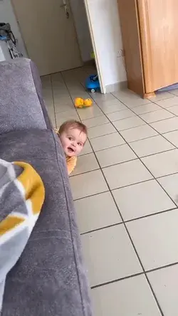 playing hide and seek with baby be like: 😍