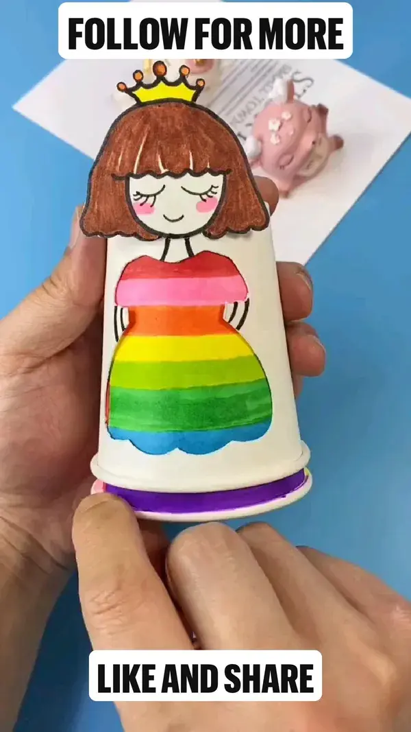 Paper Cup Doll Dress Up | Fun and Easy Crafts for Kids