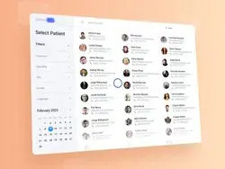 Select Patient Dashboard UI Design