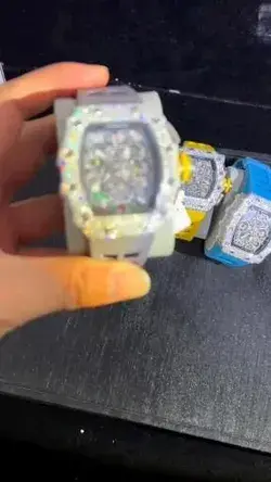 richard mille skeleton vvs moissanite diamond iced out watch