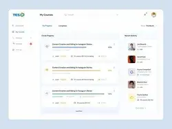 LMS Dashboard UI & Animation