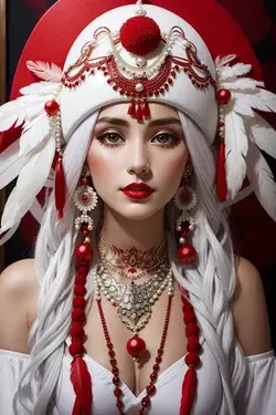 Red and white   -  by Titti Blonde with AI