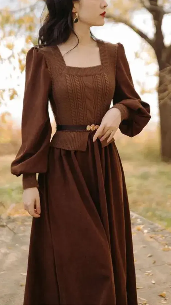 Elegant Fall Dress 🍁