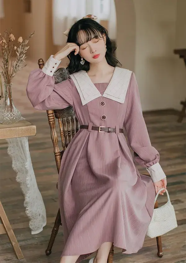 Romantic Journey Vintage Classic Casual Lolita OP Dress