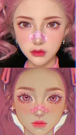 Manga imitation makeup 4